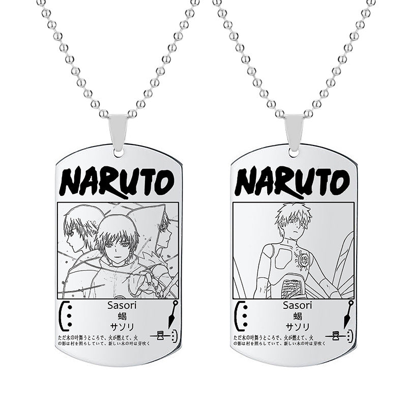 Trendy Sasuke Tag Pendant Necklace