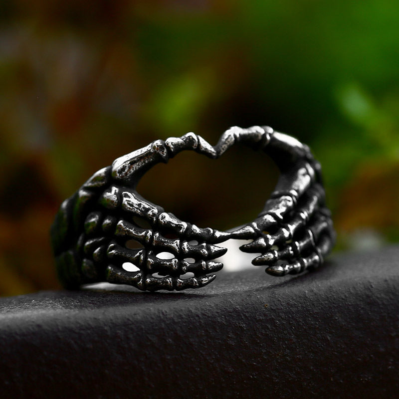 Skeleton Hand Bones Goth Ring