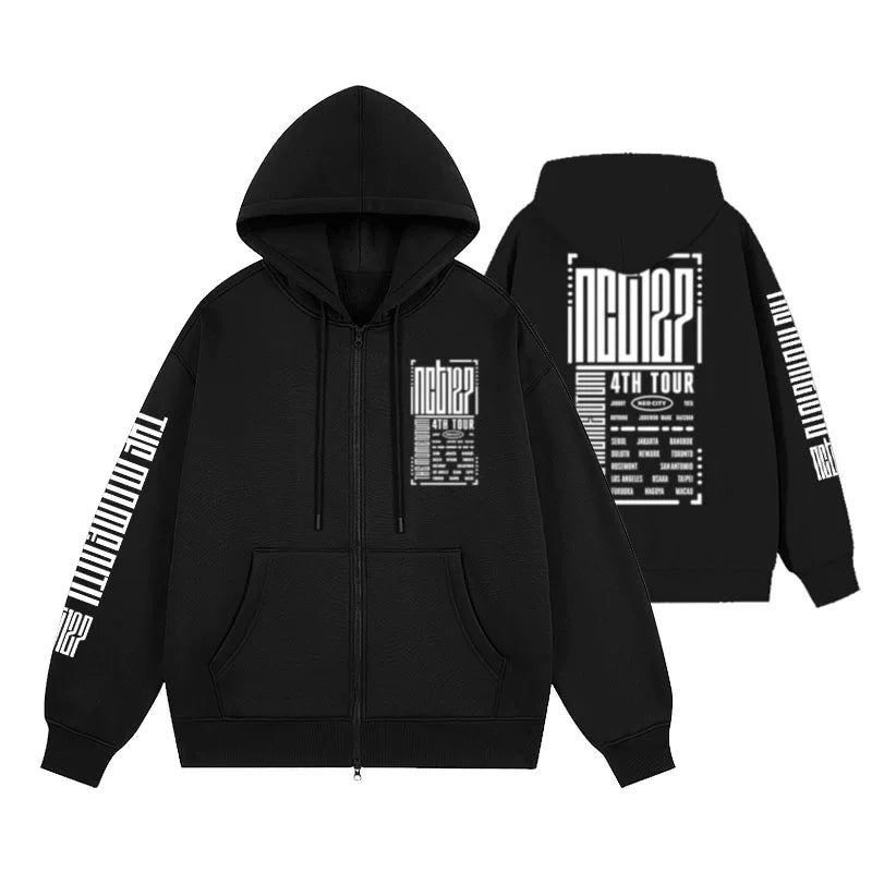 Taeyong TheMomentum Zipper Black Hoodie
