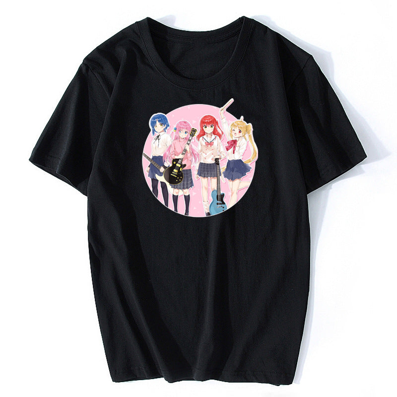 Cool Rock Band Cosplay Round Neck T-shirt