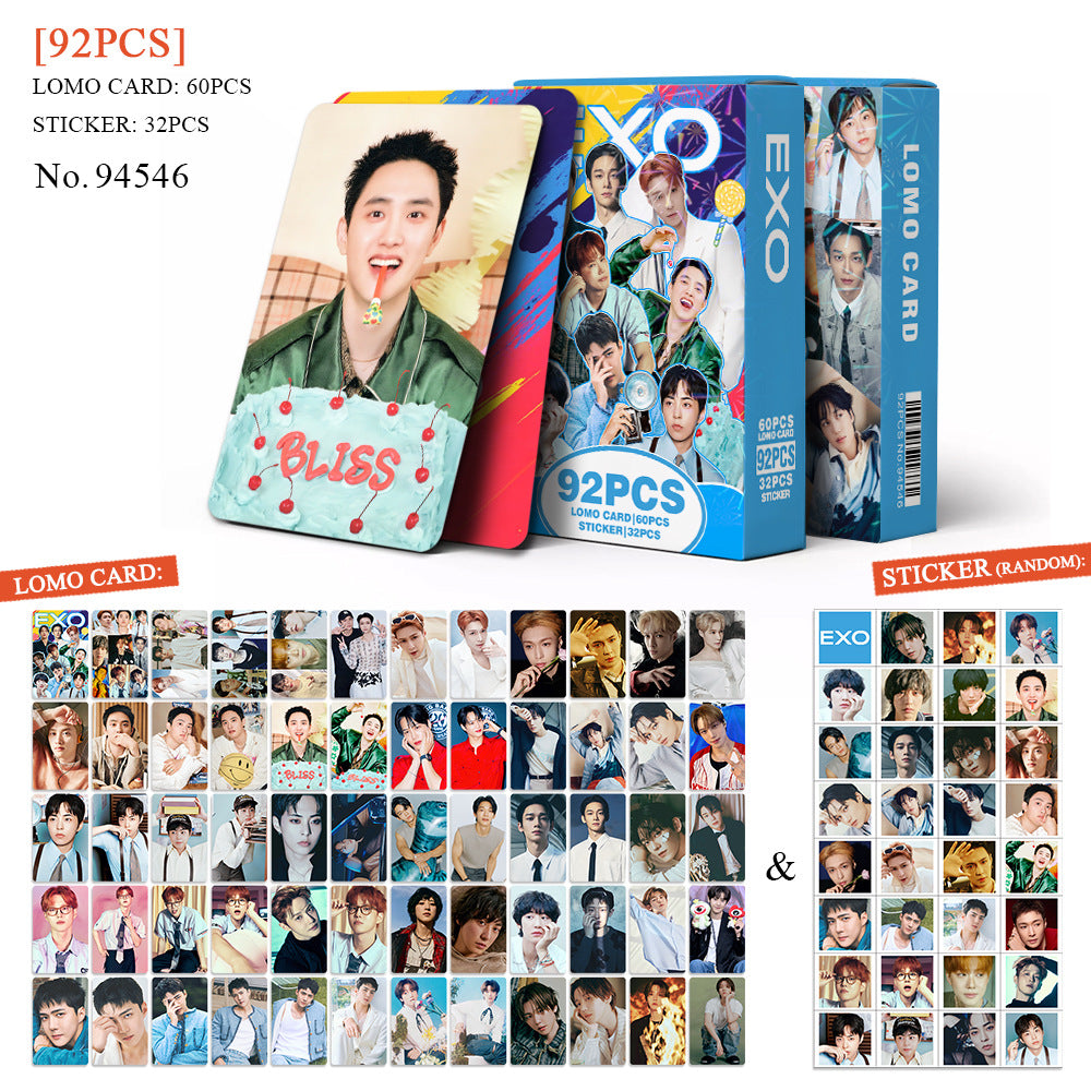 92PCS EXO Photocard Sticker Collection