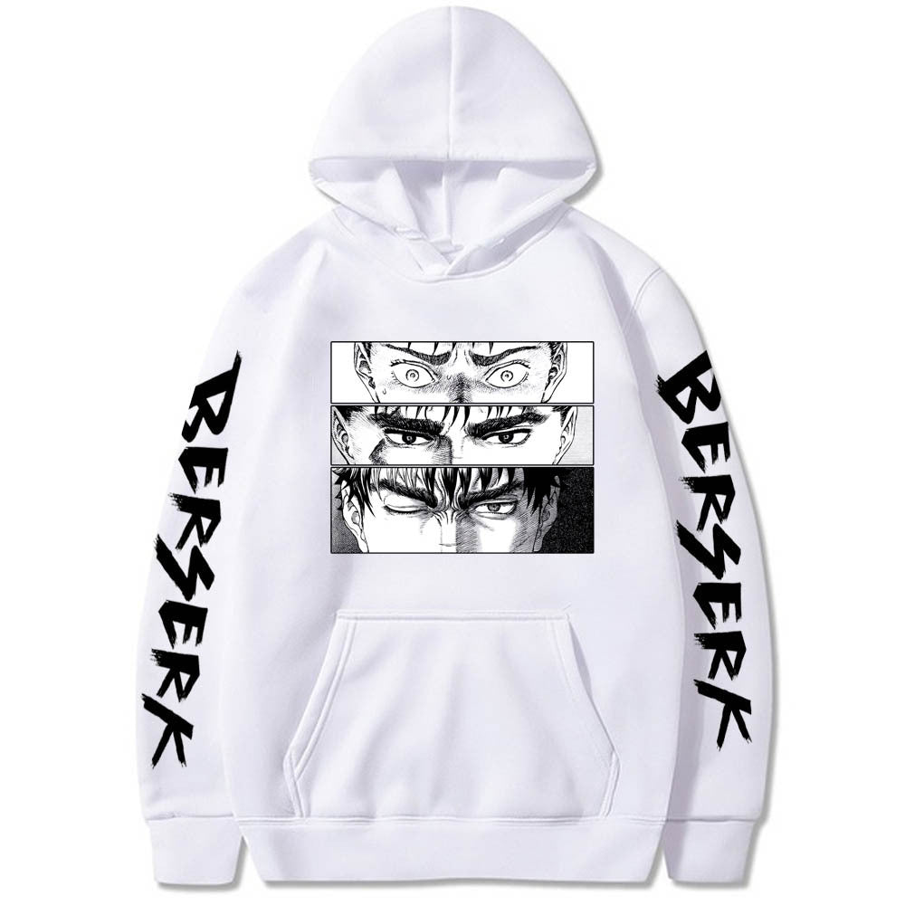 Men's Anime Guts Print Loose Pullover Hoodie