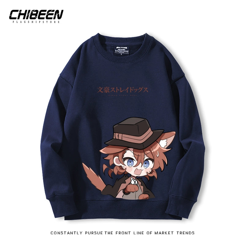Cute Anime Pattern Crew Neck Sweatshirt