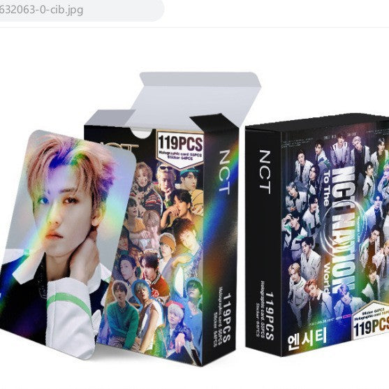124pcs KPOP Holographic Cards