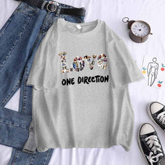 Women's 1D LOVE Crew Neck Short Sleeve T-Shirt