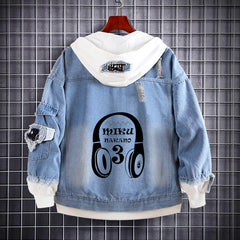 Unisex Anime Nakano Hooded Denim Jacket