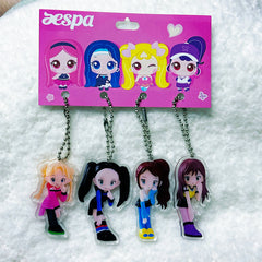 AE Acrylic Pendant Keyring Accessories Set