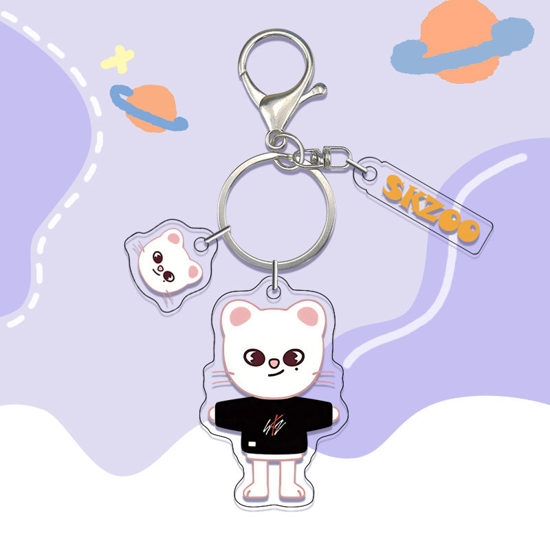 KPOP Cartoon Acrylic Double-sided Keychain