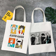 Trendy Anime Printed Canvas Shoulder Tote Bag