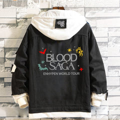 EN- BLOOD SAGA Tour Hooded Denim Jacket