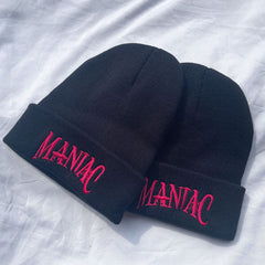 Kpop MANIAC Embroidered Knit Woolen Hat