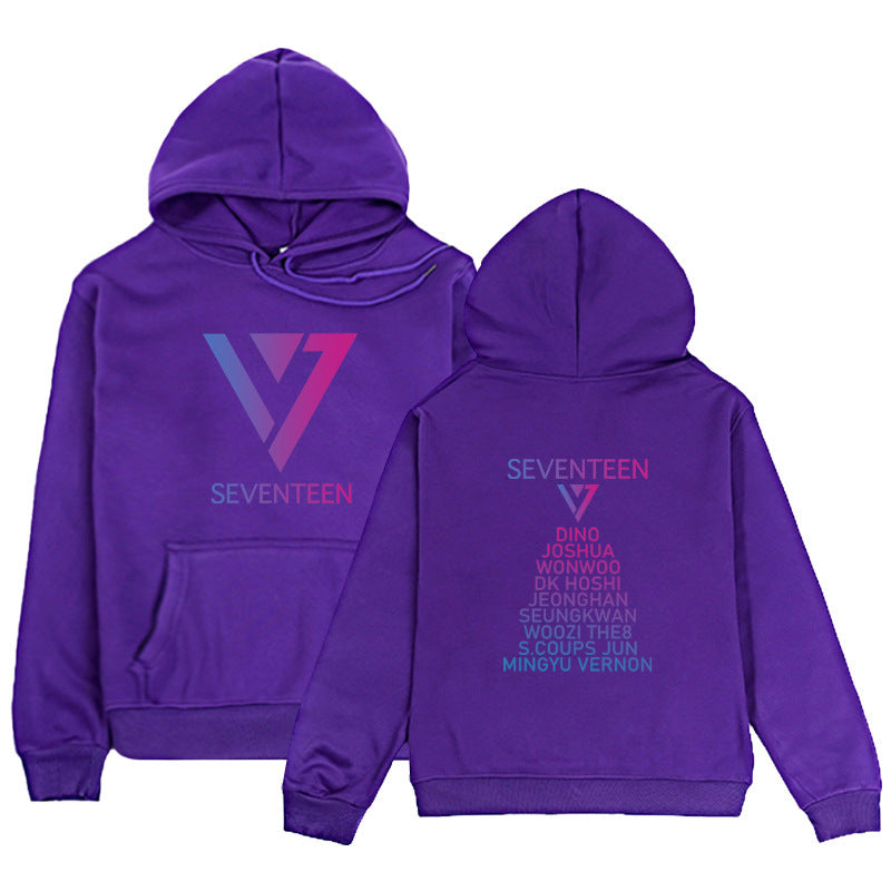 Trendy Kpop Logo Printed Casual Hoodie