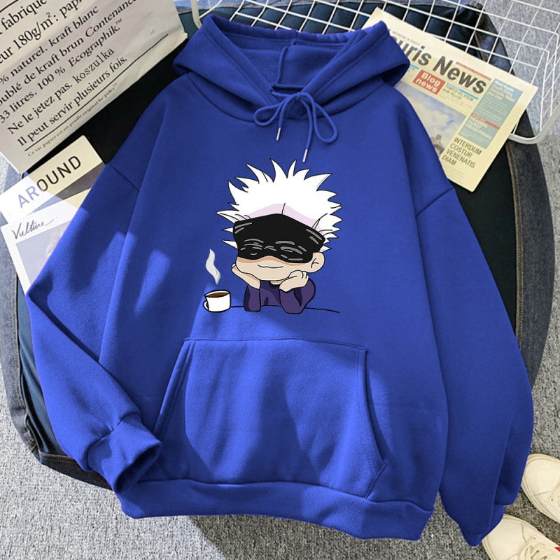 Cute Gojo Anime Printed Unisex Loose Hoodie