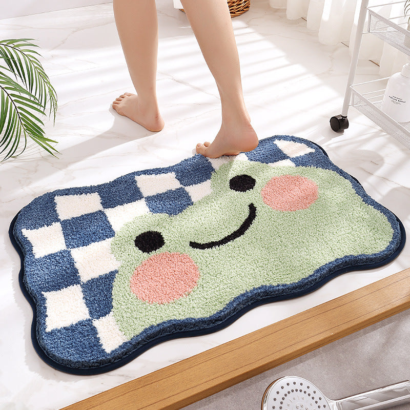 Adorable White Bunny Bath Mat