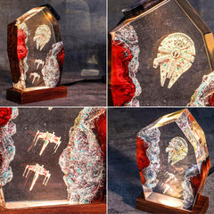 Millennium Falcon Galaxy Resin Lamp