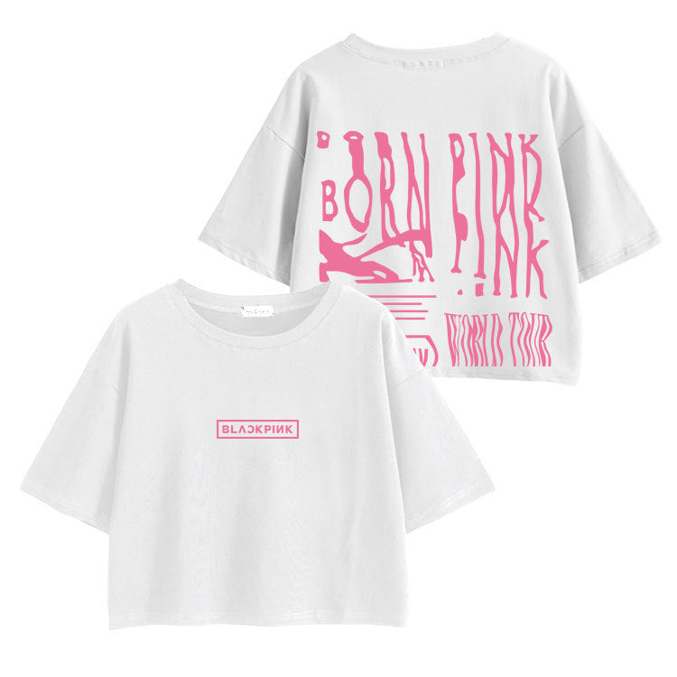 Casual Kpop BORN PINK Short-sleeved T-shirt