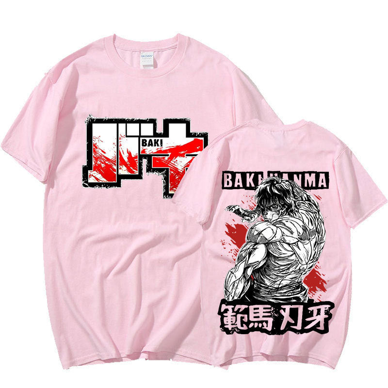 Men's Anime Baki Printed Loose T-Shirt