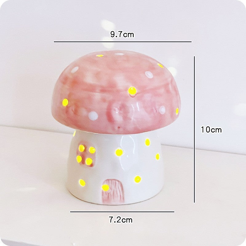 Mini Ceramic Mushroom Night Lamp