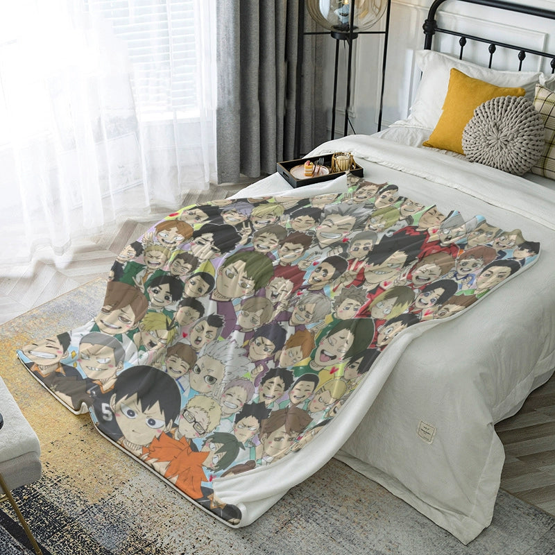 Hinata Anime Pattern Nap Blanket