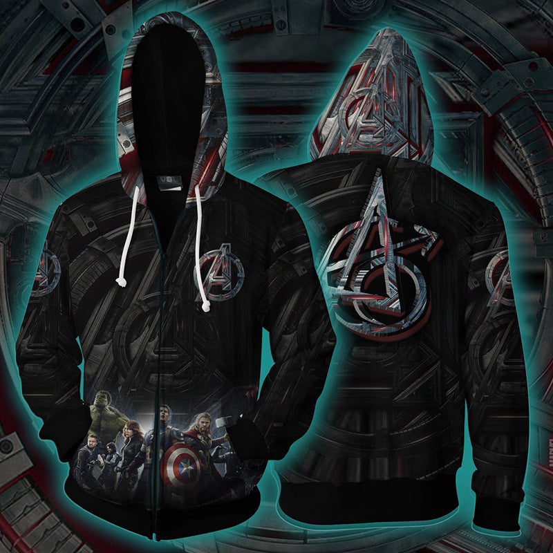 Cool Unisex Captain America Printed Cosplay Hoodie