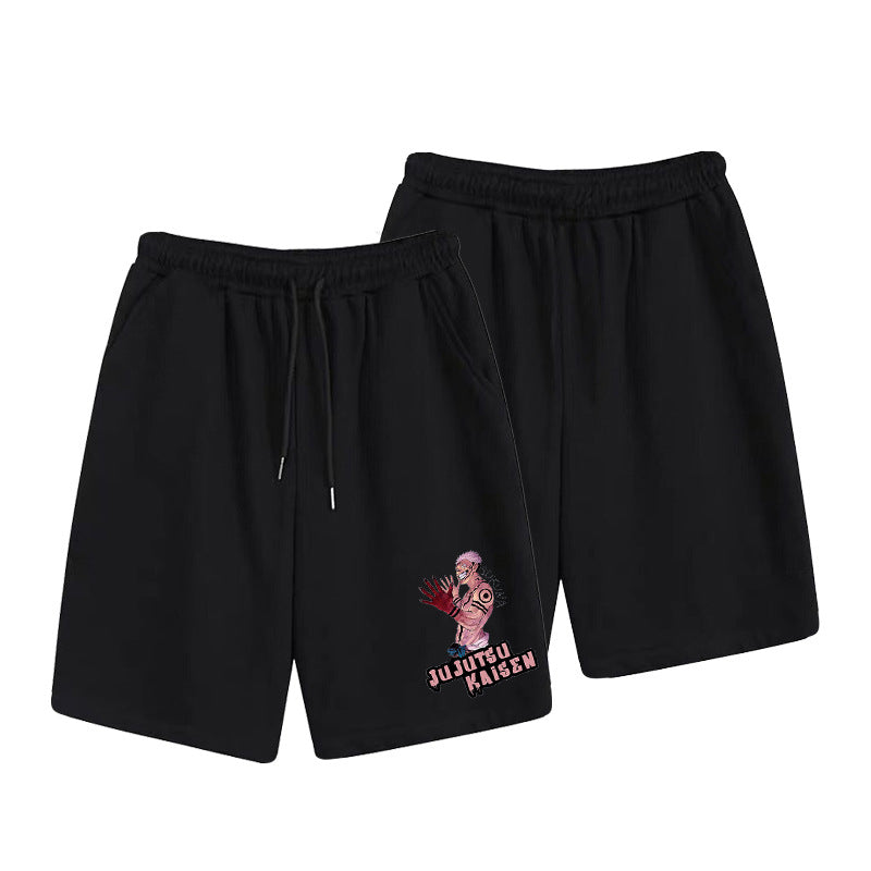 Casual Men's Anime Summer Elastic Sports Shorts