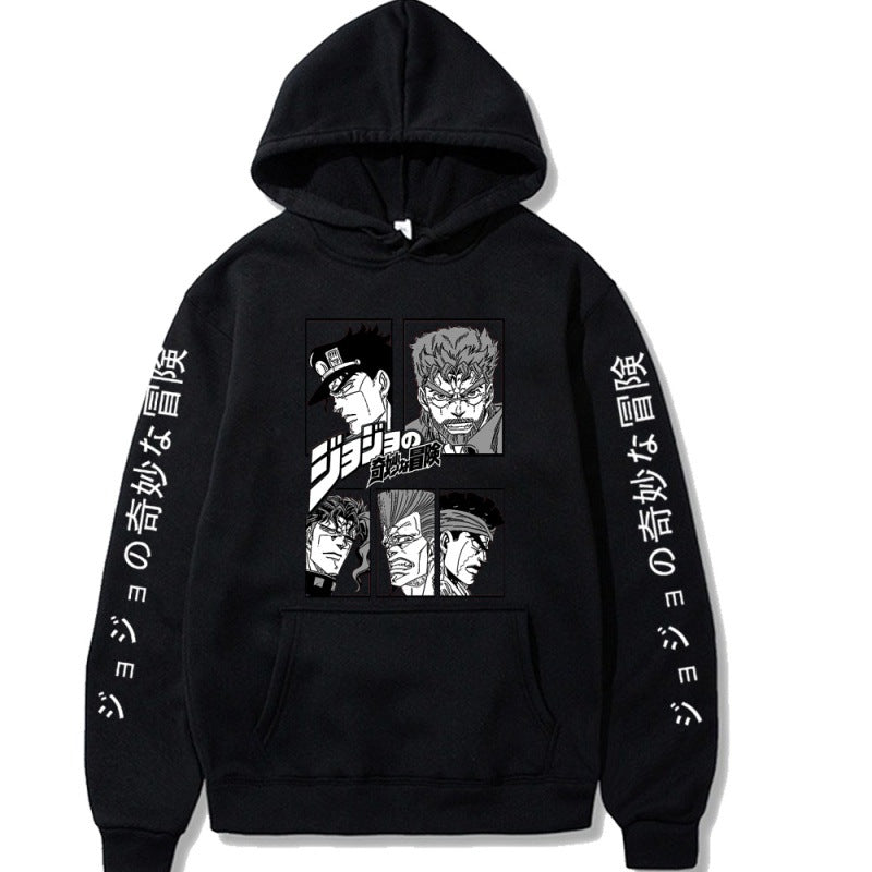 Unisex Jojo Anime Graphic Print Casual Hoodie