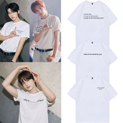 Lucky To Be Loved By You Cotton T-shirt