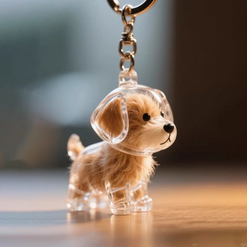Cat Pup Capsule Keychain Pet Hair Storage Pendant Lab