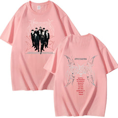 SK KPOP Graphic Print Summer Short-sleeved T-shirt