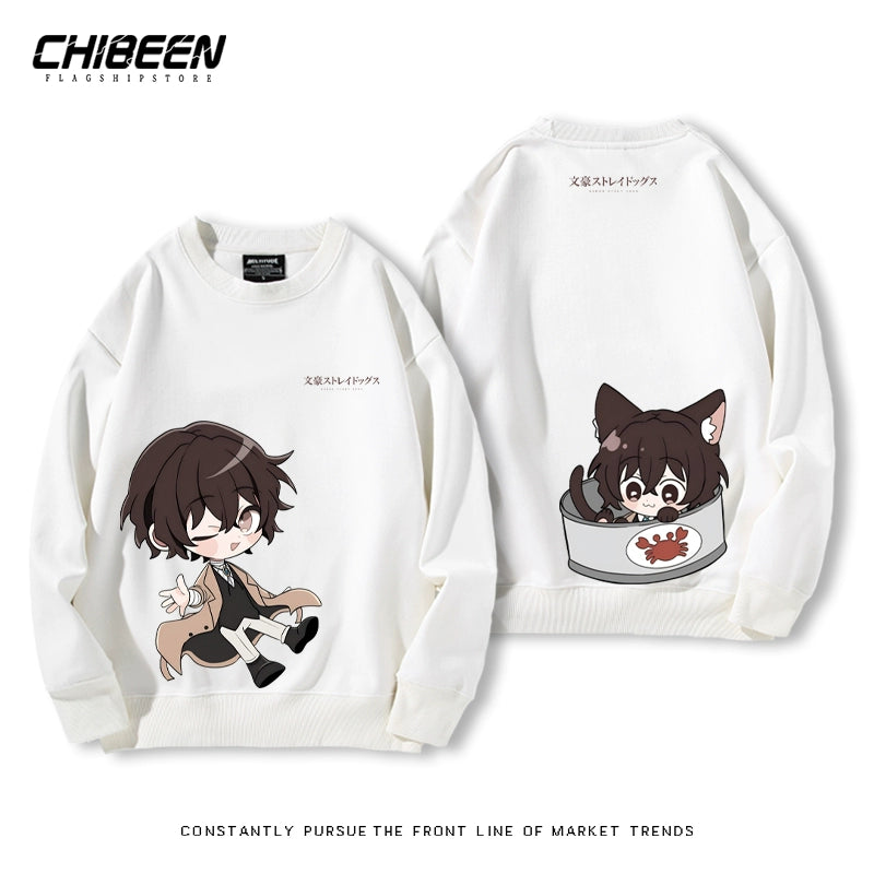 Cute Anime Pattern Crew Neck Sweatshirt