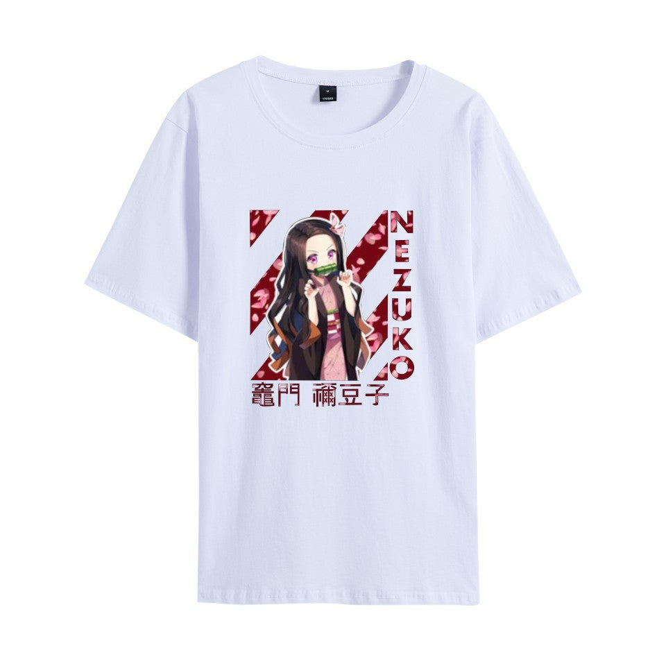 Unisex Anime Pattern Print Short Sleeve T-Shirt