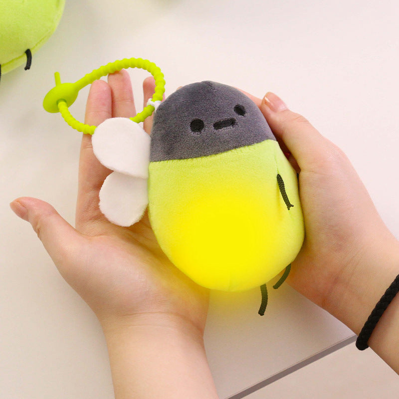 Cute Glowing Firefly Plush Doll Keychain Pendant