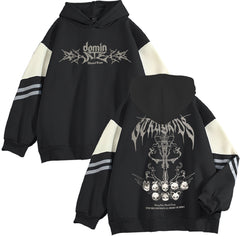 KPOP DominATE Pattern Color Block Hoodie