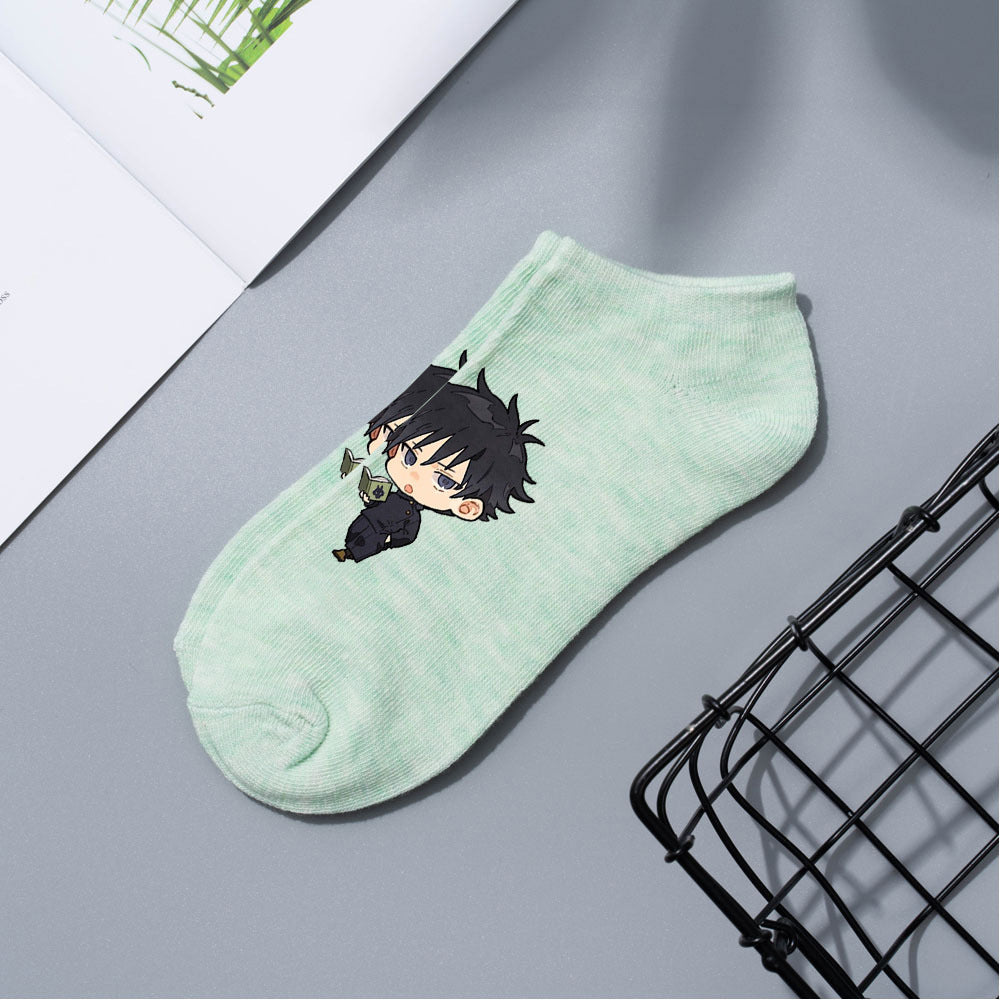 Casual Anime Cotton Breathable Boat Socks