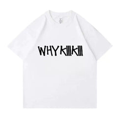 WhyKiiiKiii Letter-printed Short-sleeved T-shirt