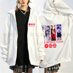 BANGTAN Group Photo Printed Zip Up Hoodie