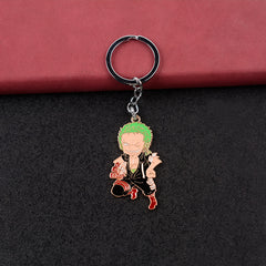 Trendy Anime Luffy Zoro Keychain Pendant