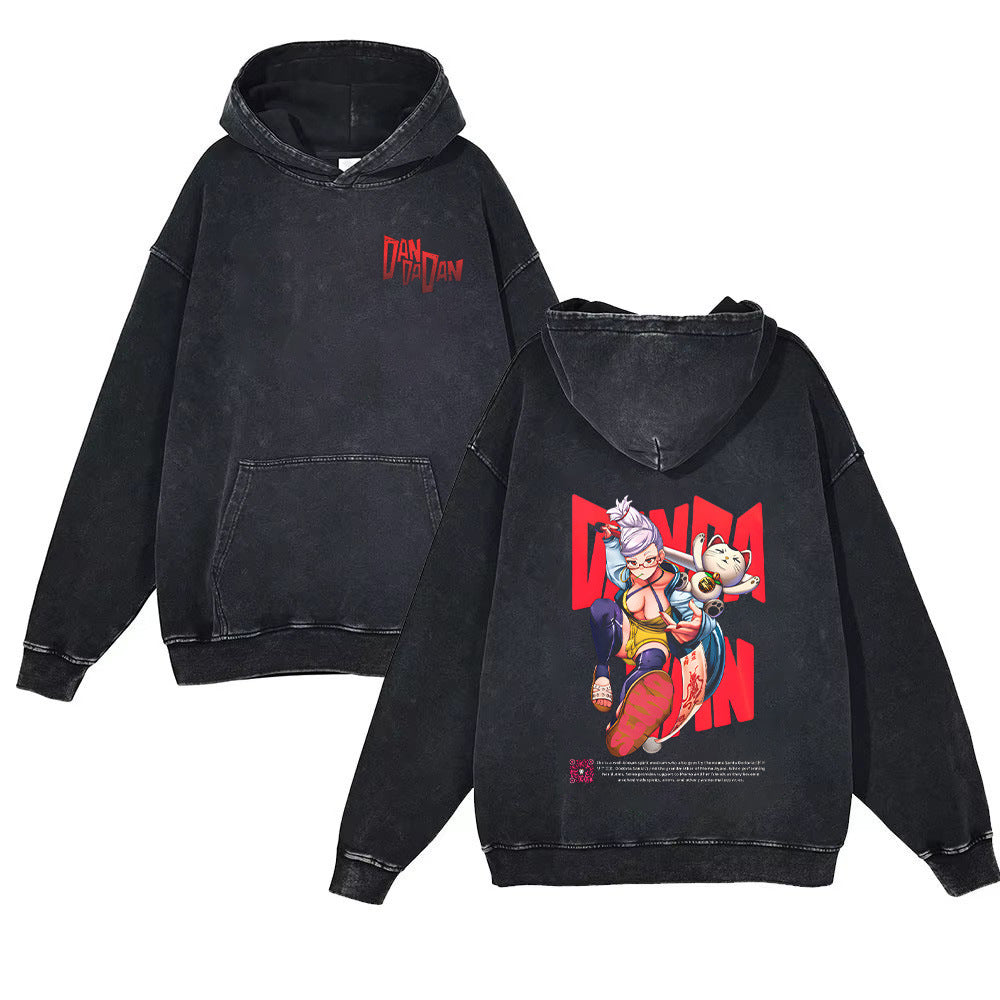 Unisex Dandadan Anime Washed Hoodie