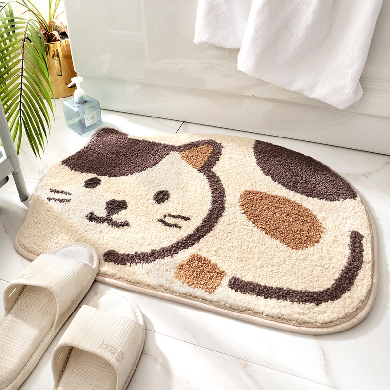 Happy Cat Rug Bath Mat