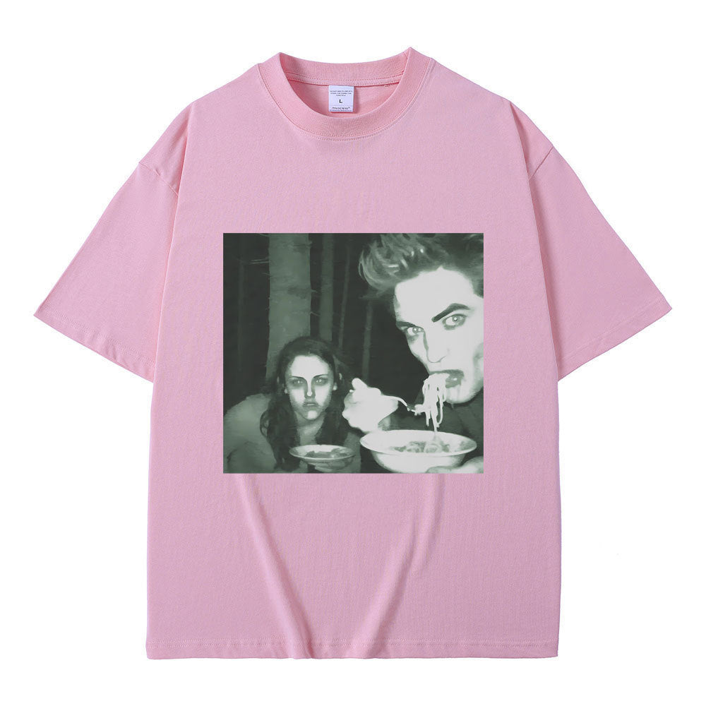 Funny Twilight Edward and Bella Pattern Tee