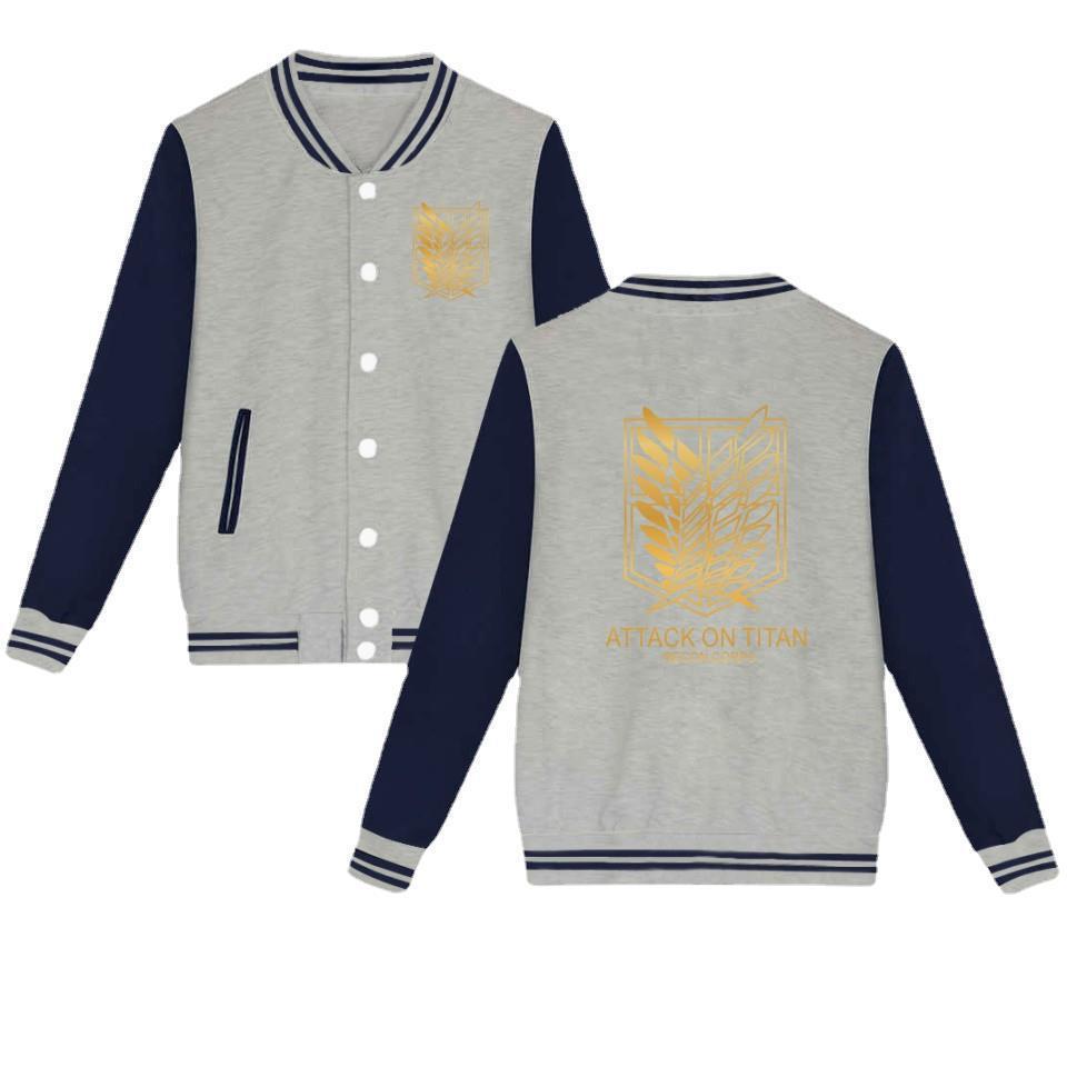 Men's Anime Wings of Freedom Baseball Jacket