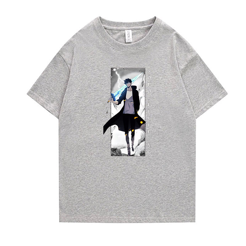 Unisex Anime Print Short-sleeved T-shirt