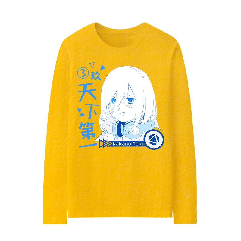 Men's Anime Long-sleeved Cotton T-shirt