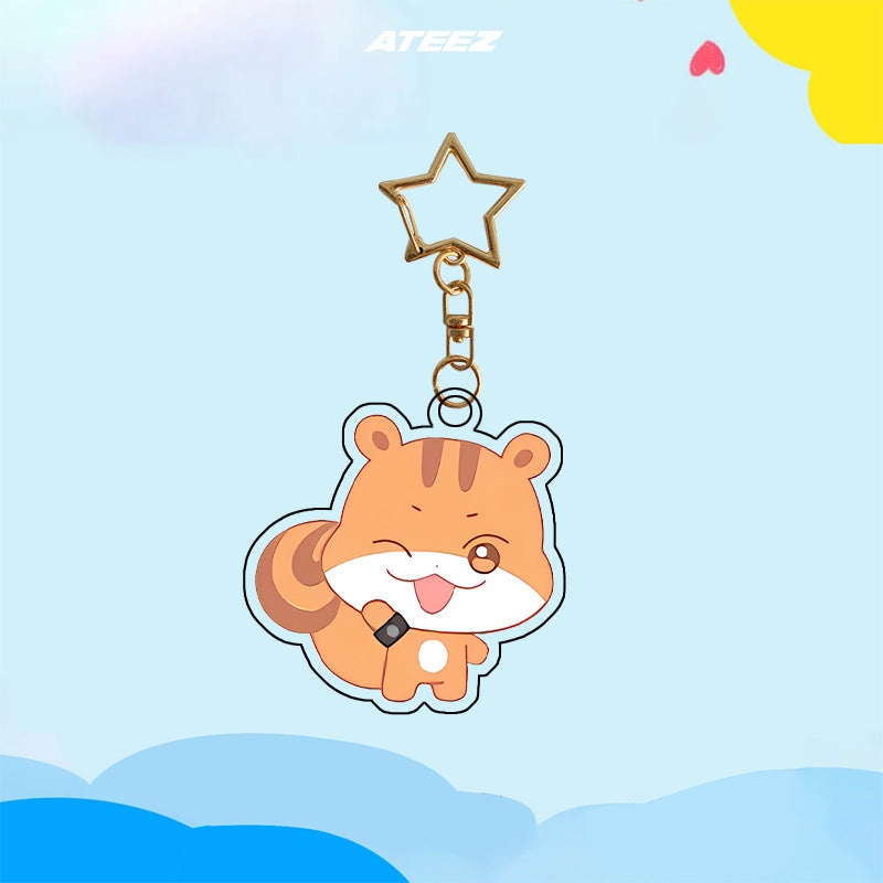 Cute Cartoon Acrylic Keychain Pendant Gift