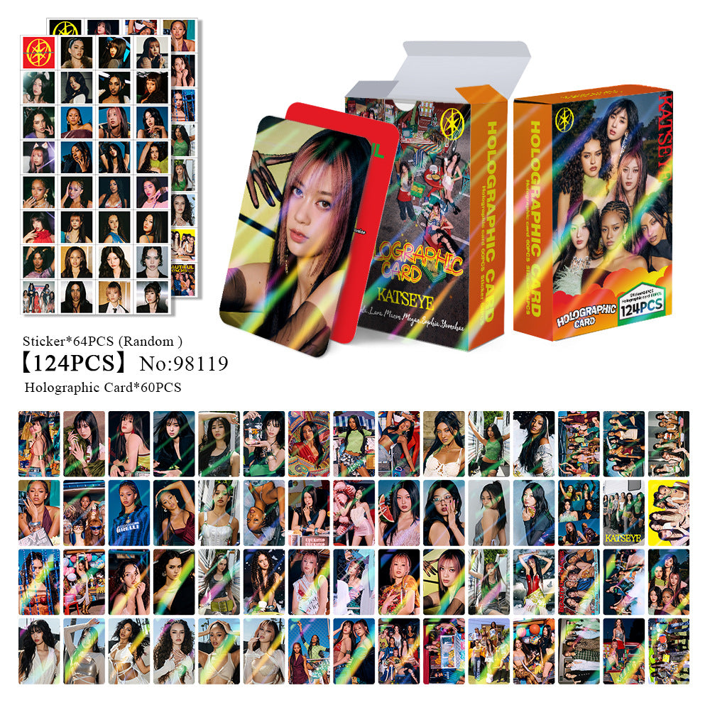124 KPOP Laser Cards Sticker Collection