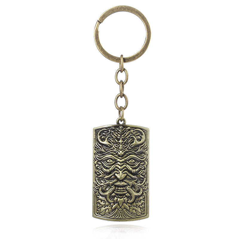 Retro Game Metal Keychain Pendant