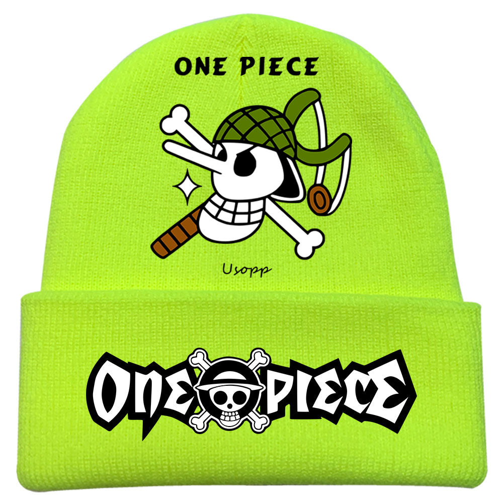 Trendy Luffy Print Knitted Hat