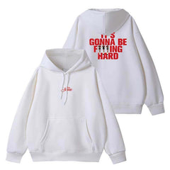 JENNIE Printed Round Neck Pullover Hoodie