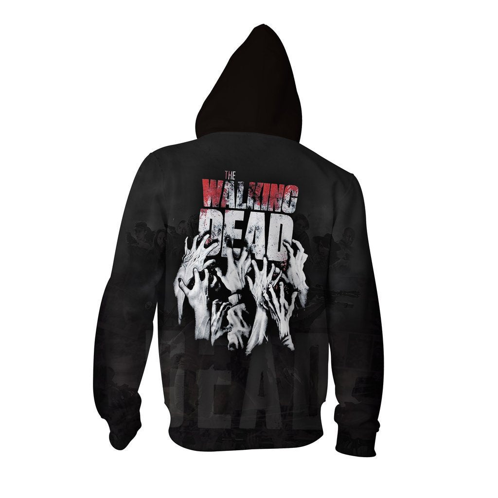 Halloween Skeleton Digital Printed Zipper Jacket