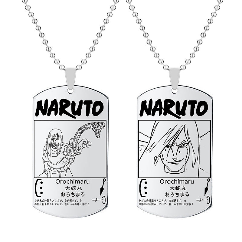 Trendy Sasuke Tag Pendant Necklace